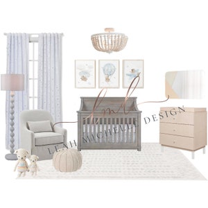 Nursery E-Design Package | Neutral Kids Room Board | Design Concept | Interior Design Service
