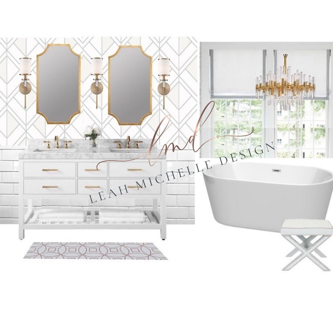 Custom Bathroom E-design Package | Personal Design Concept | Interior ...