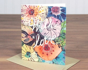 With Love - blank notecard