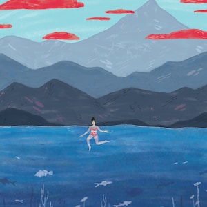Summer Swim print - 8x10
