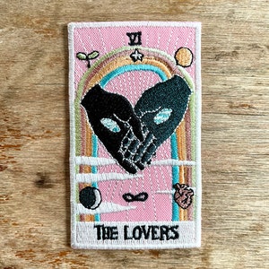 The Lovers Tarot - embroidered patch