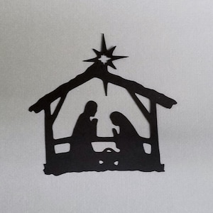 Manger Silhouette - Die Cut