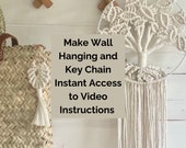 DIY Macrame Tree of Life and Macrame Key Chain Tutorial Wall Hanging Pattern Macrame Video tutorial Learn to macrame knot guide macrame hoop