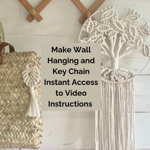 Zelfstudie macramé levensboom en macrame sleutelhanger macramé patroon muur hangen videotutorial leren macrame knoopgids macraméhoepel macramé