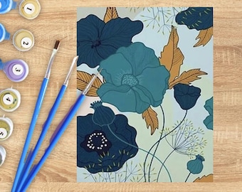 Paint by Numbers for Nature Lovers DIY Flower Acrylic Painting Kit for Beginners Create Floral Art Paint Kit Craft Kit Gift for Creative