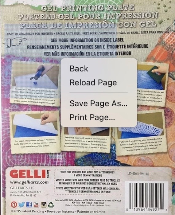 Gelli Arts 8x10 Gel Printing Plate