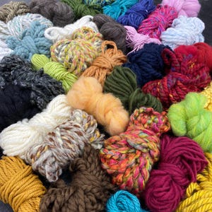 Wool Roving Bundle Cotton Cord Craft Supply Textile Art Weaving Material Craft Kit Natural Fiber Mixed Texture Weaving Project Wool Craft
