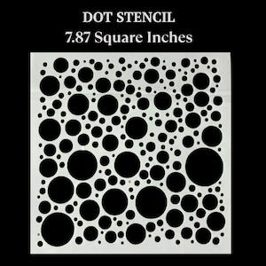 Abstract Dot Stencil for Mixed Media Art Junk Journal Scrapbooking Card Making DIY Crafts Gelli Plate Printing Modern Stencil Craft Supplies
