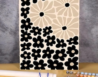 DIY Paint by Numbers Art Kit with Floral Painting Design Perfect Creative Gift for Adults Relaxing Art Project for Home or Office Wall Decor