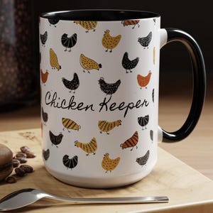 Chicken themed kitchen accessories for chicken owners personalized mug for backyard chicken keeper mug gift for someone who raises chickens