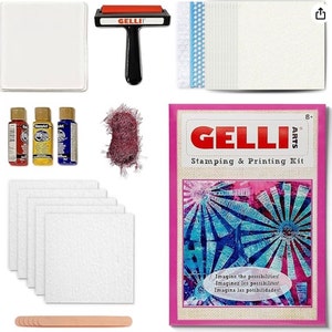  Gelli Arts Monoprinting Journal Kit - Joyful Journal Kit, DIY  Journaling Set with One 5 X 7 Gel Printing Plate, Printmaking Journaling  Kit, DIY Journaling Kit for Girls, Journal Gift Set 