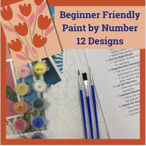 Stocking Stuffer Paint by Number Kit Inexpensive Gift Under 25 Easy DIY Painting for Beginner gift Fun Creative Gift Swap or Party Gift Idea