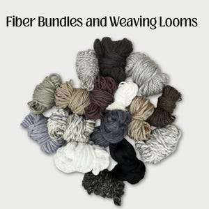 DIY Fiber Weaving Fiber Bundle Natural Wool Yarn Pack Create Textured Wall Hangings Unique Weaver Gift Idea Learn to Weave