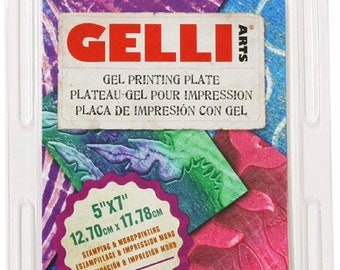 Gelli Arts geldrukplaat 5x7 heldere gel-monoprintplaat, gelplaatdruk voor volwassenen en kinderen