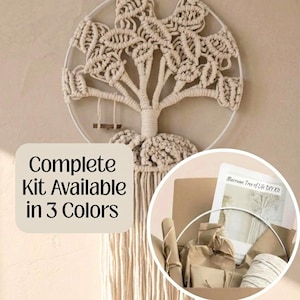 Beginner Macrame Kit for Adults DIY Tree of Life Wall Hanging Learn Macrame with Step by Step Videos Craft Gift