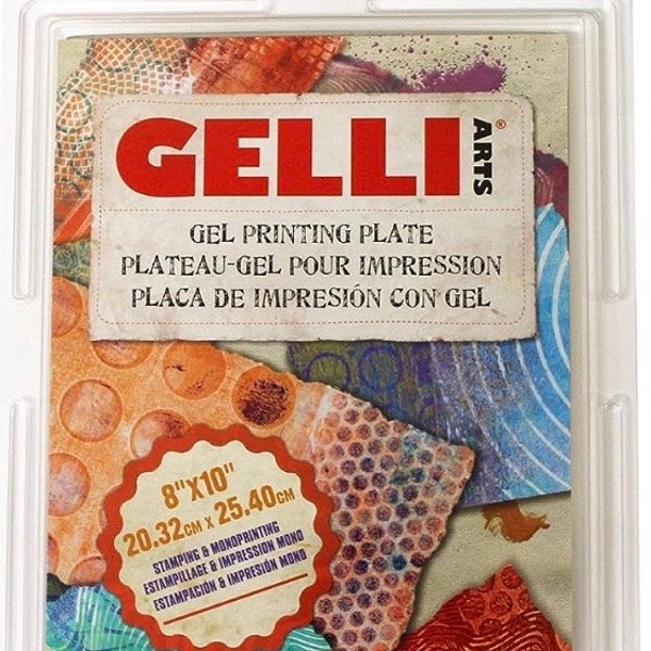 Gelli Arts Gel Printing Plate - 8" X 10" Gel Plate Reusable Gel Printing Plate, Printmaking Gelli Plate for Art Clear Gel Monoprinting Plate