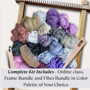 Weaving Loom Kit Supplies Learn to Weave woven wall hanging kit textured fiber wall art weaving kit beginner yarn bundle woven wall art kit