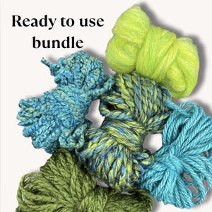 Natural Fiber Pack Wool Roving Cotton Cord Craft Supply Ready to Use Weaving Project Mixed Texture Wool Craft Fiber Material 8 color options