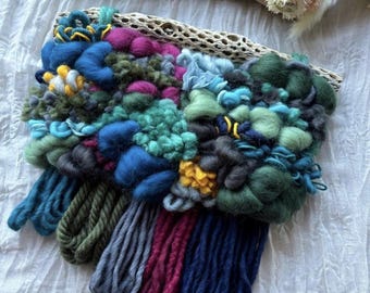 DIY Textured Wall Hanging Kit Learn to Loom Weaving Tutorial Fiber Art for Beginner  Make a Handmade Wall Decor Craft Project Woven Wall Art