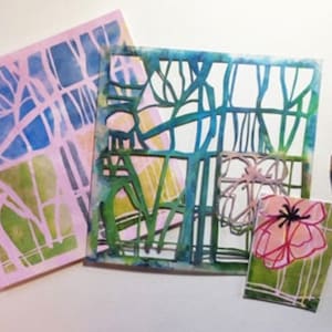 Plantilla botánica abstracta para arte de pared, decoración del hogar, pintura o reciclaje de muebles, plantilla de flores duradera, proyecto de elaboración de tarjetas y manualidades