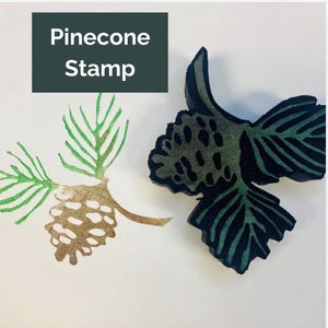 Inkadinkado Timbro In Legno Con Ramo Di Pigna, Per Scrapbooking E Cardmaking, Gomma Di Qualità - 2