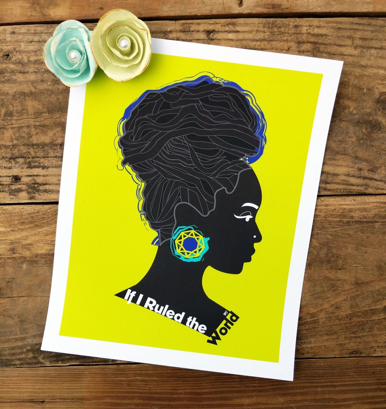 Sale Natural Hair Art African American Art Black Woman Etsy