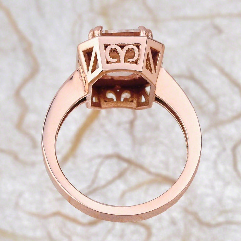 Morganite Engagement Ring Rose Gold, Morganite Rose Gold Engagement Ring, Rose Gold Morganite Ring, Morganite Halo Engagement Ring Rose Gold image 3