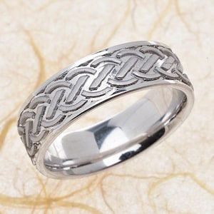 Celtic Wedding Band / Celtic Engraved Wedding Band / Celtic Band / Celtic Inspired Wedding Band