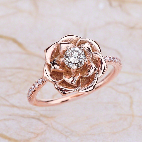 Stylish flower design gold ring – atjewels.in