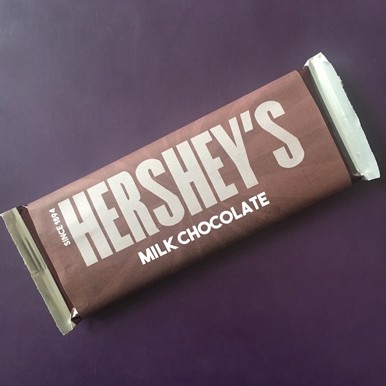 Hershey's Chocolate Candy Bar Wrapper Stickers Labels Etsy
