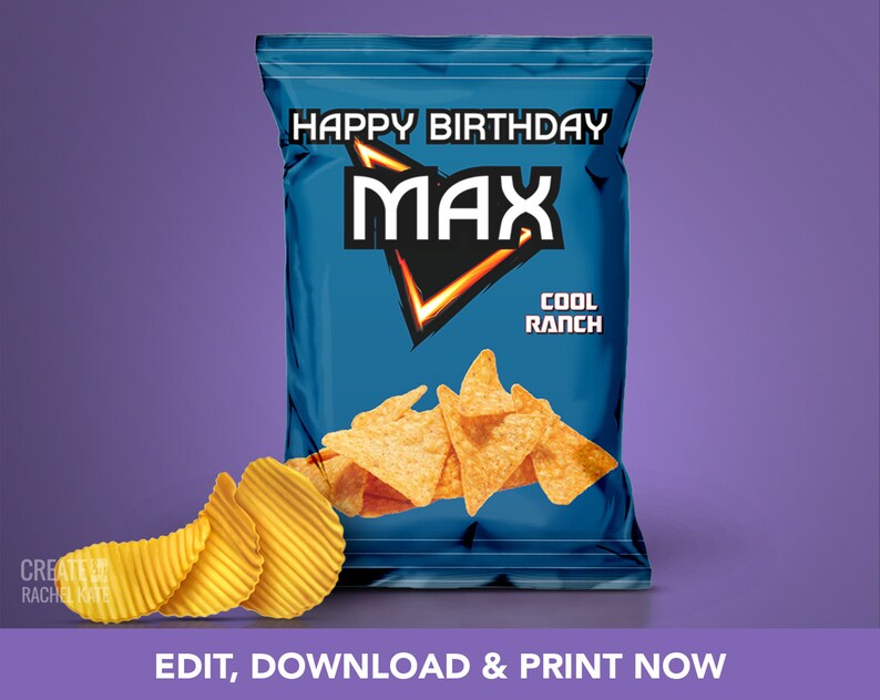 happy birthday potato chips
