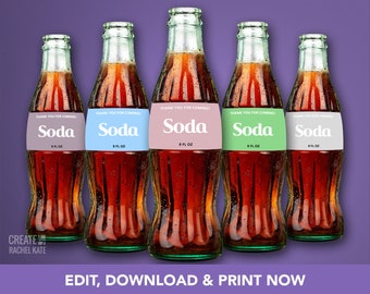 Party Cola Soda Glass Bottle Small Pastel Baby 8oz Ounce US ...