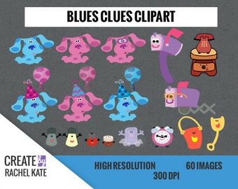Deluxe Blues Clues Clipart Set for Digital Scrapbook Paper Pack