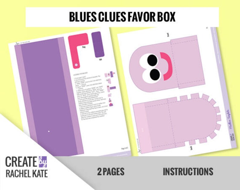 Blues Clues Mailbox Mail Party Favor Box Bag Container Mail Etsy