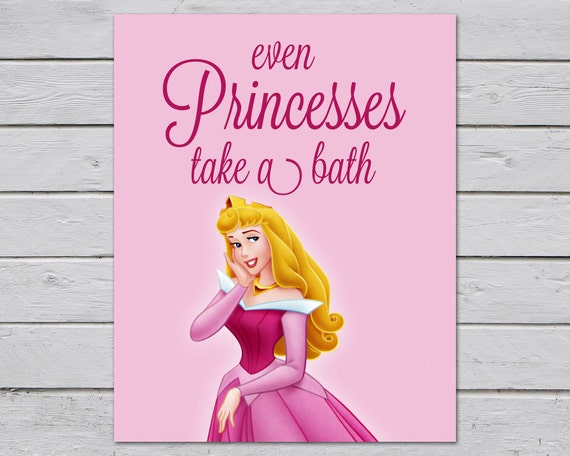 Princess Wall Art Bathroom Bath Typography Decor - Princess Wall Art Princess Wall Art Bathroom Bath Typography Decor - Princess Wall Art