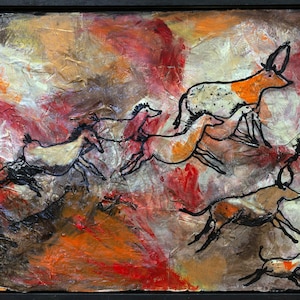 Prehistoric Art Cave Art Painting Wall Art Print