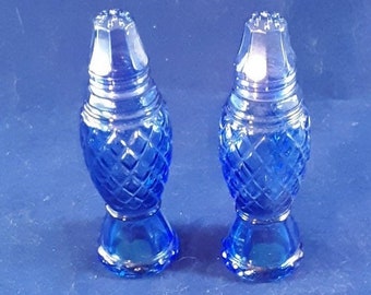 Avon Cobolt Blue Salt Shalers 5" tall