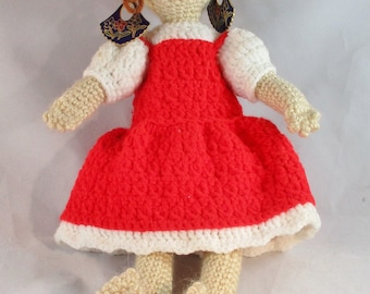 Hand Crocheted 12" Doll