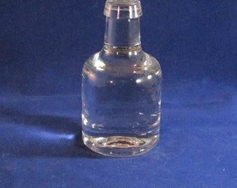 Clear Glass Bottle Paperweight