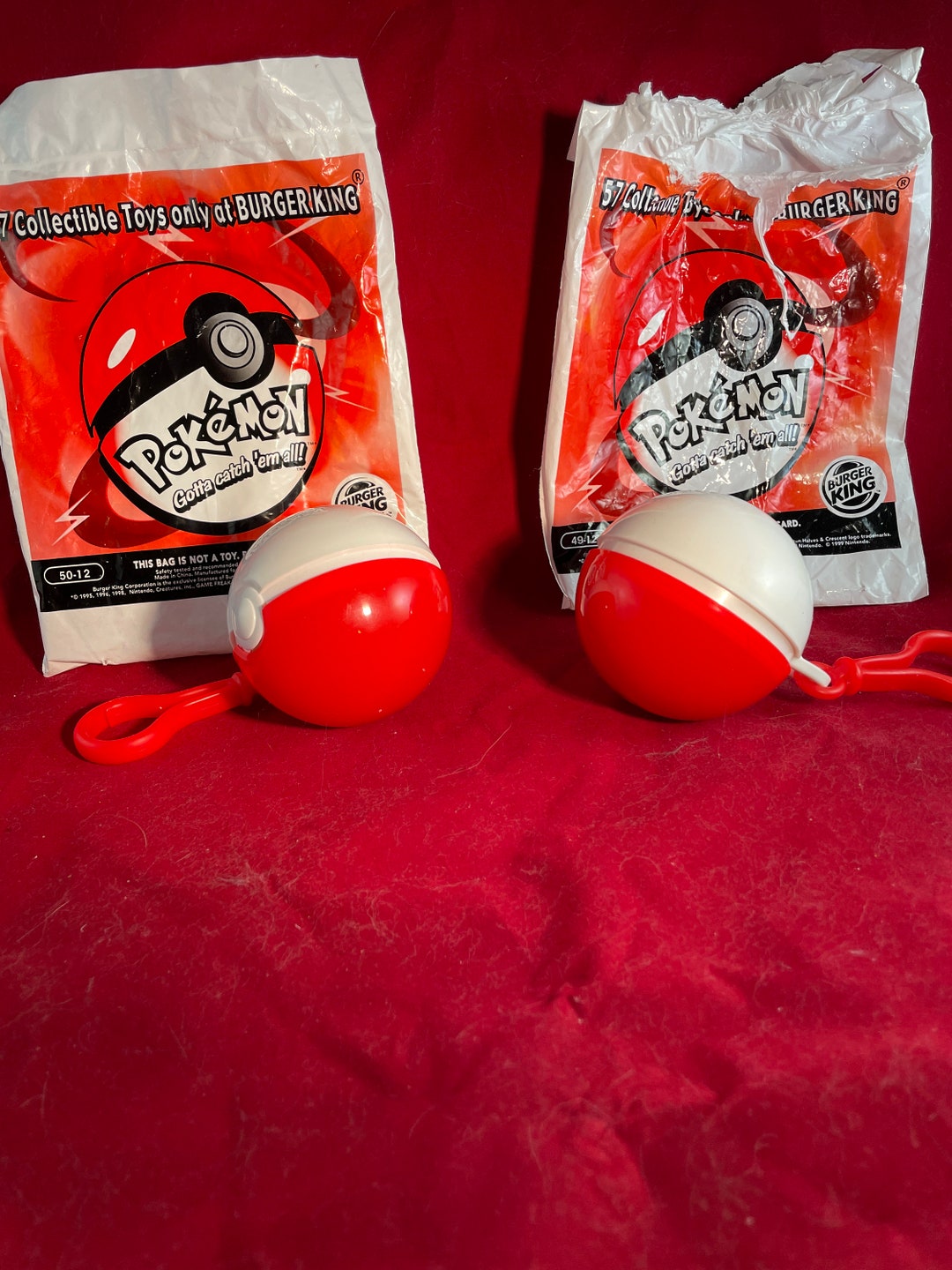 Burger King Pokemon Balls From 1999 Etsy