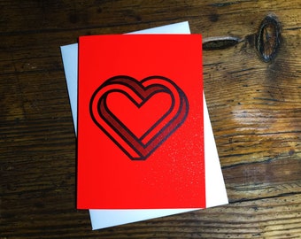 Valentines Letterpress Card | Infinity Heart