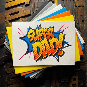 Super Papa! Vatertags-Buchdruckkarte