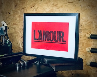 L’AMOUR. | A4 Letterpress Print