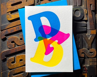 Father's Day Letterpress Card | D(cyan) A(magenta) D(yellow)