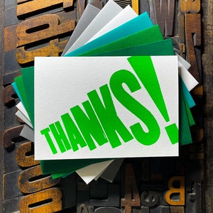 Merci ! Carte typographique | Vert fluo