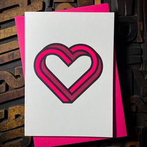 Oneindige hart | Valentijnsboekdrukkaart