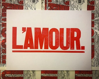 L’AMOUR. | A4 Letterpress Print