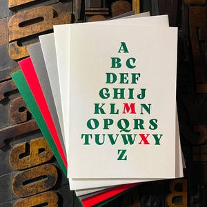 Carte de Noël typographique | De A à Z