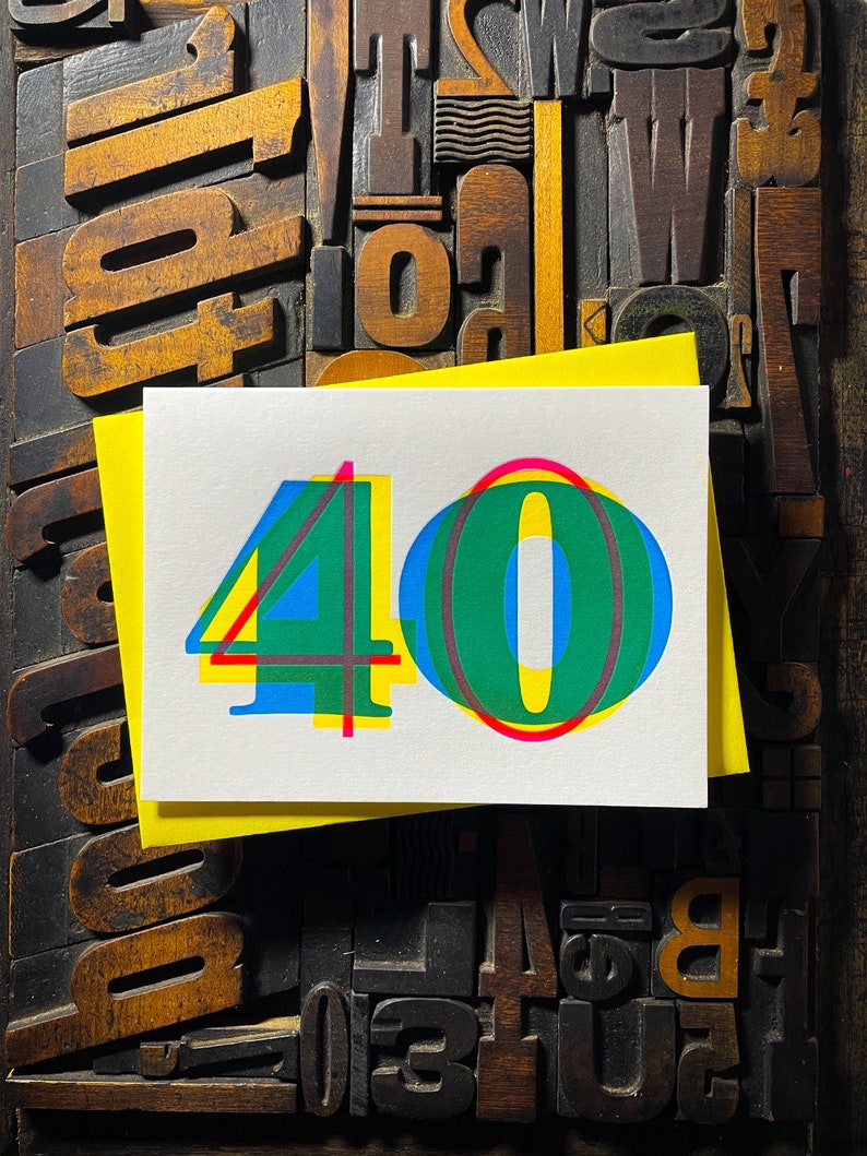 Carte typographique 40e anniversaire Factory Yellow