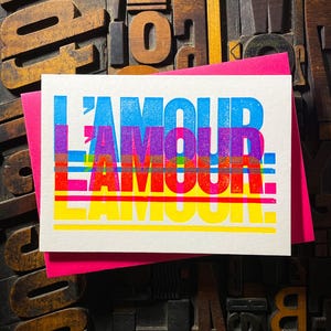 Carte typographique de la Saint-Valentin | L'AMOUR Technicolored